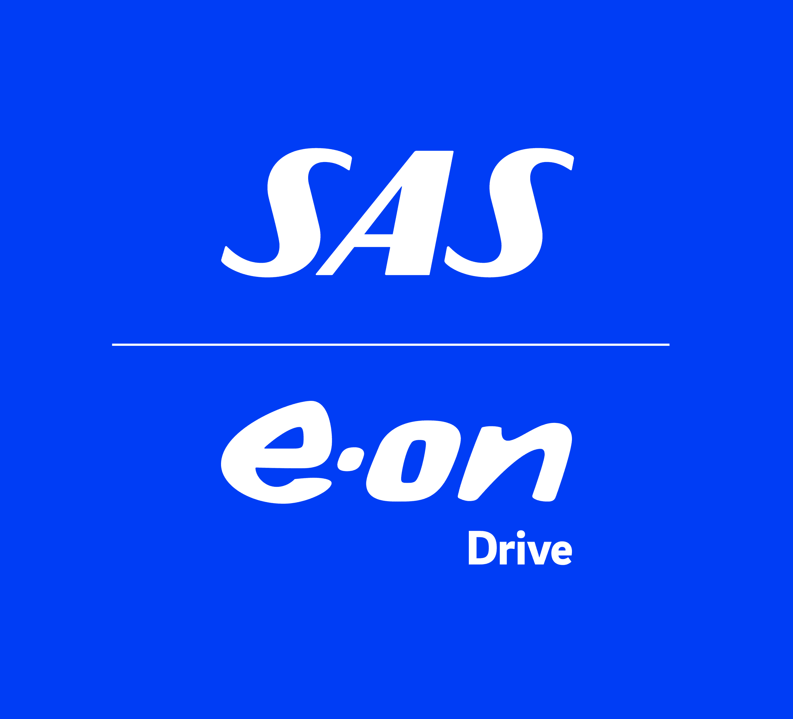 SAS E.ON Drive logo lock-up blue 2